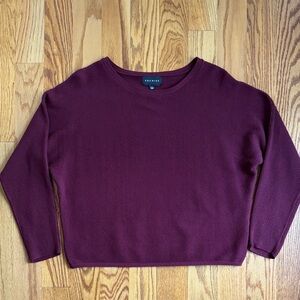 Premise Burgundy Women’s Knit Top Sweater Scoop Neck Large
